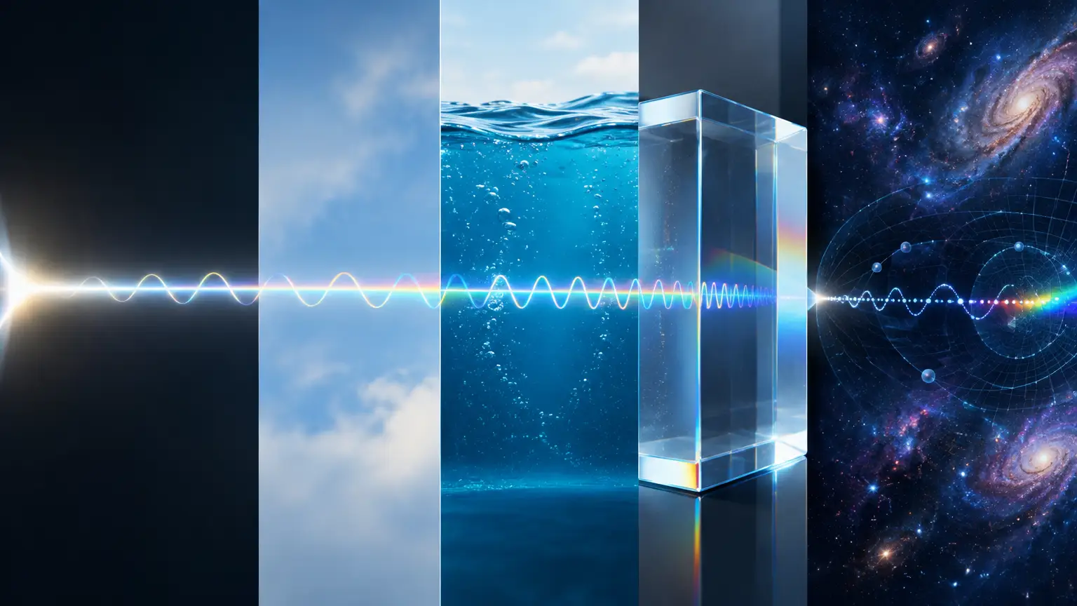 Editorial illustration for Is the Speed of Light Fixed or Can It Be Slowed Down?