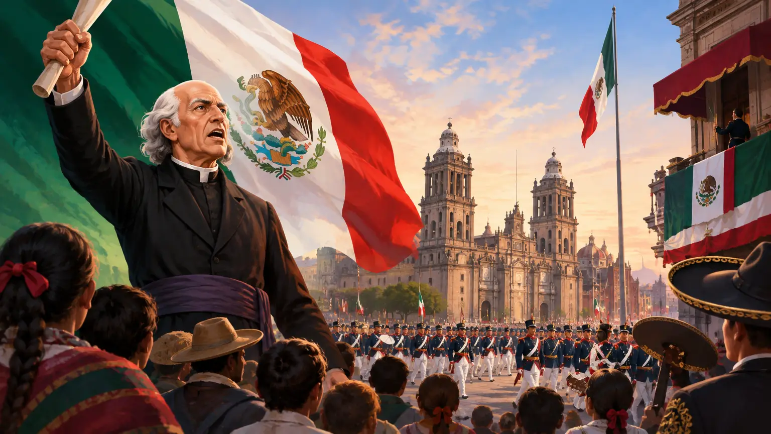 Editorial illustration for Mexico's Independence Day: Commemorating the Start of the Fight for Freedom