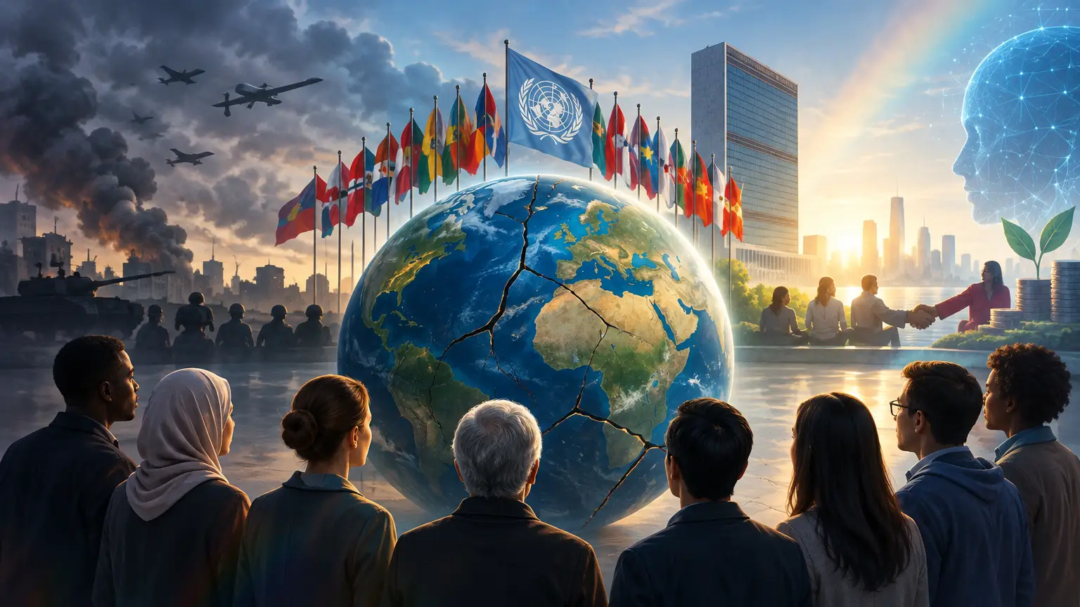 Editorial illustration for When Will There Be World Peace?