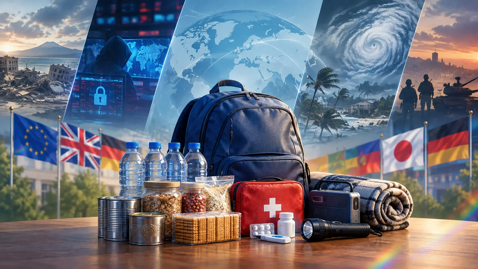 Editorial illustration for Why Are Countries Recommending People Stockpile Supplies?