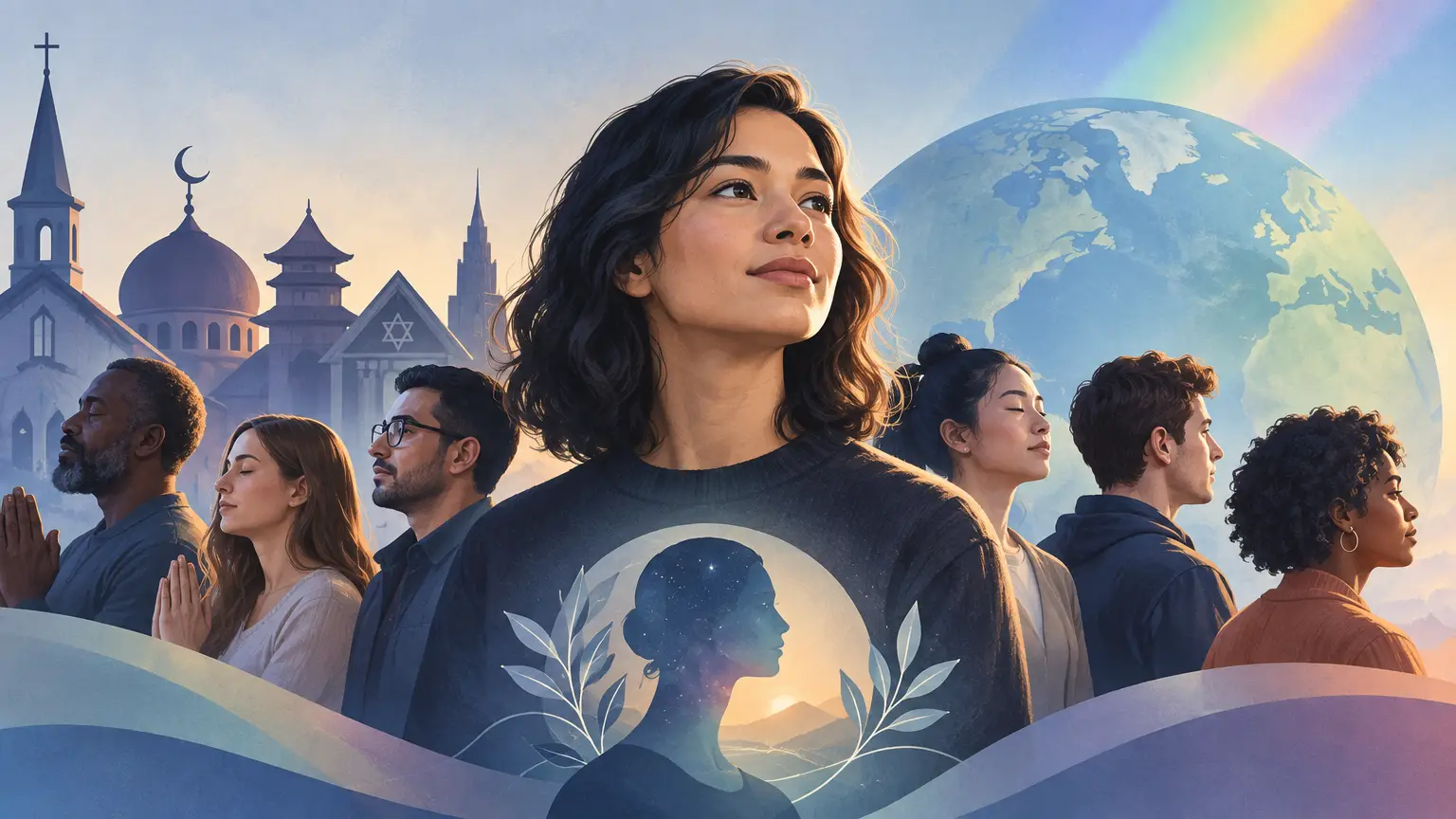 Editorial illustration for With or without religion